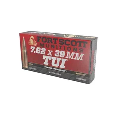 Fort Scott Munitions Tumble Upon Impact 7.62x39mm 117 gr Ammo SPS