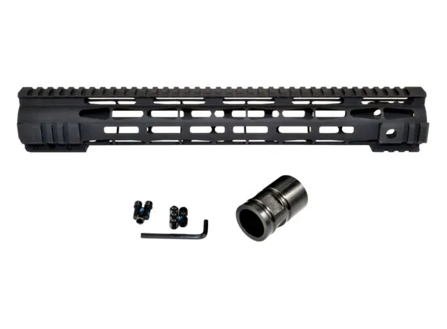 Presma AR-15 15in M-LOK Free Float Handguard Forend ID 1.35in .223/5.56 Matte Black