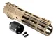 TRYBE Defense Magnesium Alloy Ultra Function Lightweight Handguard Cut Top Rail M-LOK FDE 9in