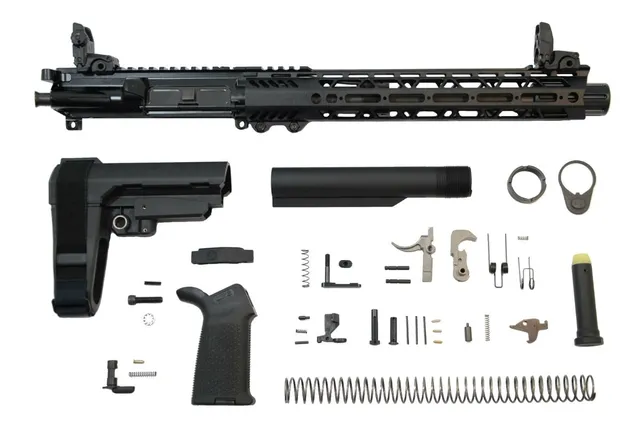PSA 10.5" Carbine 5.56 NATO 1:7 Phosphate 12" Slant M-LOK MOE EPT SBA3 Pistol Kit w/ MBUS Set & NiB BCG
