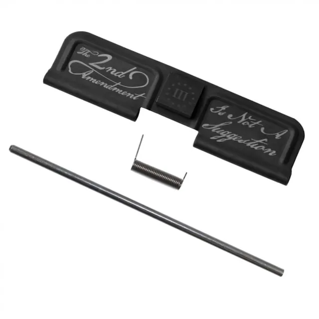Tiger Rock AR-10/LR-308 Ejection Port Dust Cover Complete Assembly with 2A Engraving Right Black Small