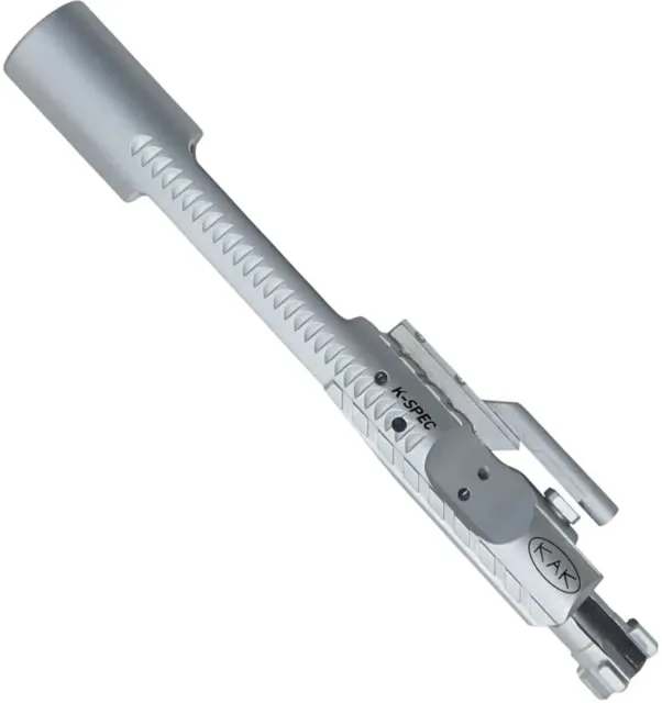 KAK Industry K-SPEC Enhanced AR-15 5.56 NATO/.300 Blackout Bolt Carrier Group Side Vent Sand Cuts Chrome Silver