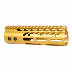 Guntec USA Ultra Lightweight Thin M-LOK System Free Floating Handguard w/Monolithic Top Rail 7in Gold
