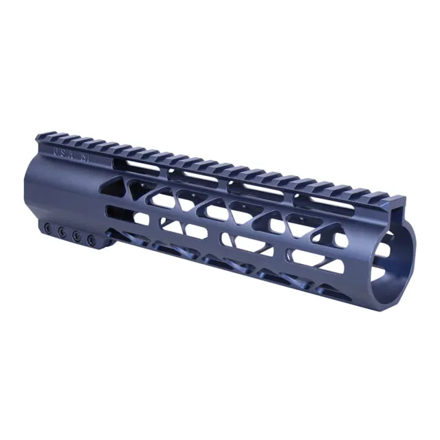 Guntec USA 9in .308 Caliber AIR-LOK Series M-LOK Compression Free Floating Handguard With Monolithic Top Rail Anodized Grey