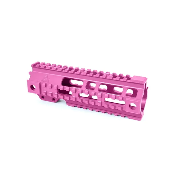 AT3 Tactical AR-15 Pro Quad Rail Free Float Handguard Pink 7in