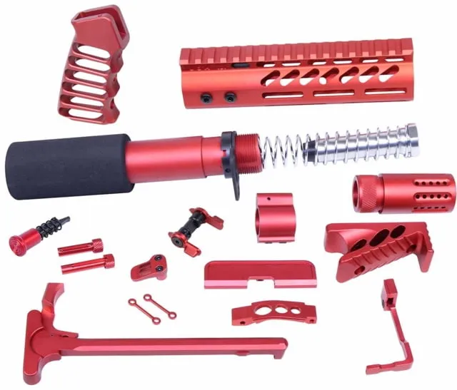Guntec USA AR-15 Ultimate Pistol Kit Anodized Red
