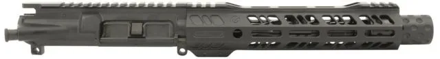 Grid Defense Complete Upper Receiver 5.56mm 7.5 inch Pistol Length 4150 M4 Barrel 1-7 Twist 9 inch Octagon M-LOK Rail Dimpled Flash Can Black