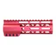 Guntec USA AIR-LOK Series AR-15 M-LOK Compression Free Floating Handguard w/ Monolithic Top Rail 6.75in Anodized Red