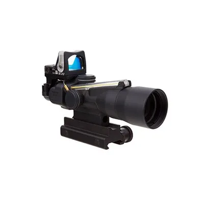 Ta33 ACOG 3x30mm Scope Dual Illum Chevron 223 Reticle With Rm05 R - 3x30mm Amber Chevron 223/62gr Ret BLK W/Ta60 Mnt & Rm05