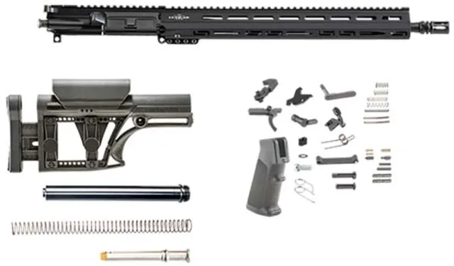 Luth-AR 16 in Light Weight kit minus Lower Receiver w/fixed stock M-LOK Black Rifle