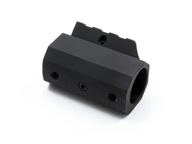 Young Mfg Aluminum Railed Gas Block - .750