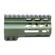 Guntec USA AirLok Series M-LOK Compression Free Floating Handguard w/Monolithic Top Rail 4in Green