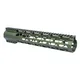 Guntec USA 12in AIR-LOK Series M-LOK Compression Free Floating Handguard With Monolithic Top Rail .308 Cal Anodized Green