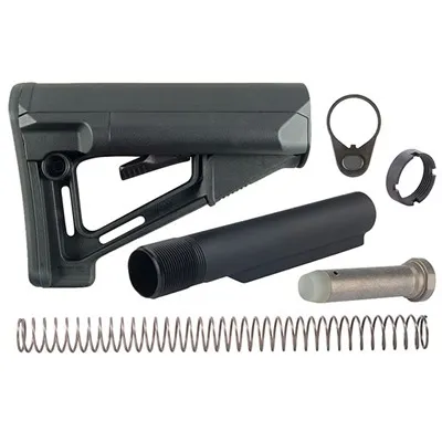 AR-15 STR Stock Assy Collapsible Mil-Spec Black
