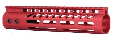 Guntec USA Ultra Lightweight Thin M-LOK Free Floating Handguard w/Monolithic Top Rail 9in Red