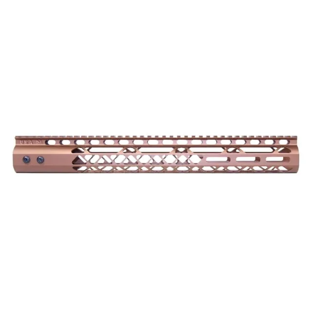 Guntec USA Air Lite M-LOK Free Floating Handguard w/Monolithic Top Rail 15in Bronze