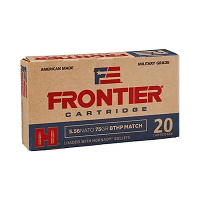 Boat Tail Frontier 5.56 NATO 75gr Match T2 BT Hollow Point 20/Box