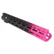 Tiger Rock AR-15 Angle Cut Clamp On M-LOK 15in Handguard Black Base Cerakote Gradient Pink Medium