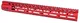 Guntec USA Ultra Lightweight Thin M-LOK Free Floating Handguard w/Monolithic Top Rail 15in Red