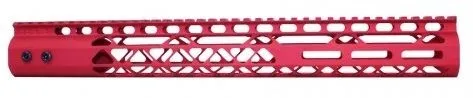 Guntec USA Air Lite M-LOK Free Floating Handguard w/Monolithic Top Rail 15in Red