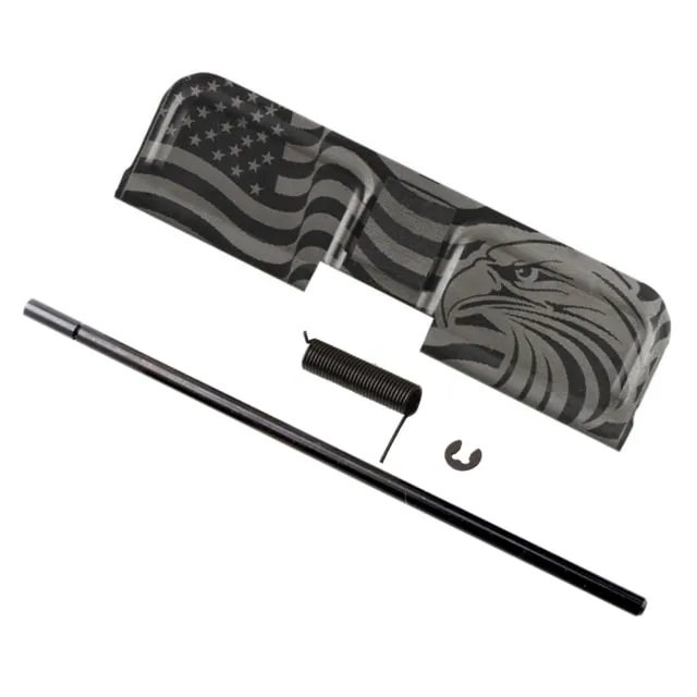 Tiger Rock AR-15 Patriotic Dust Cover w/ .223/5.56 Engraving Black Small
