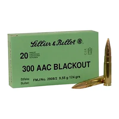 FMJ 300 AAC Blackout 124gr Full Metal Jacket 1,000/Case
