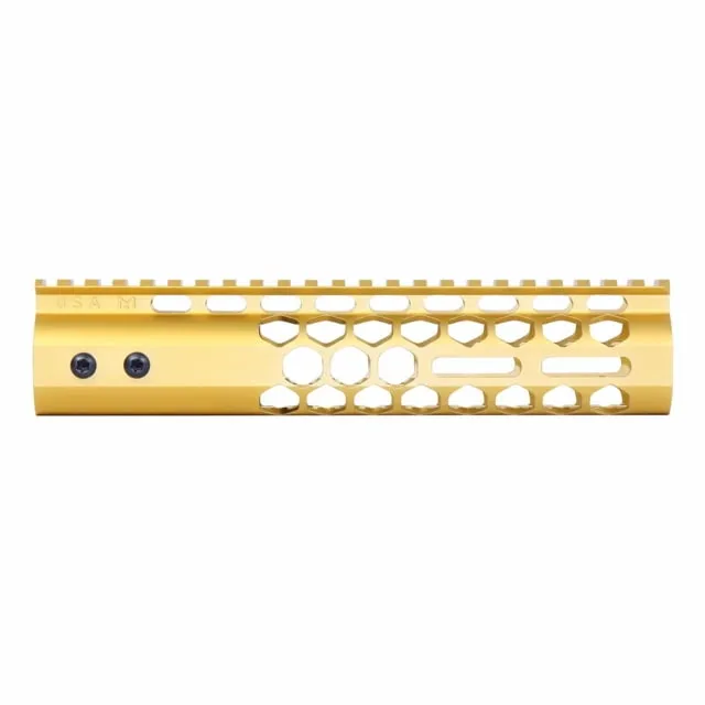 Guntec USA Air Lite Honeycomb Series M-LOK Free Floating Handguard w/Monolithic Top Rail 9in Gold