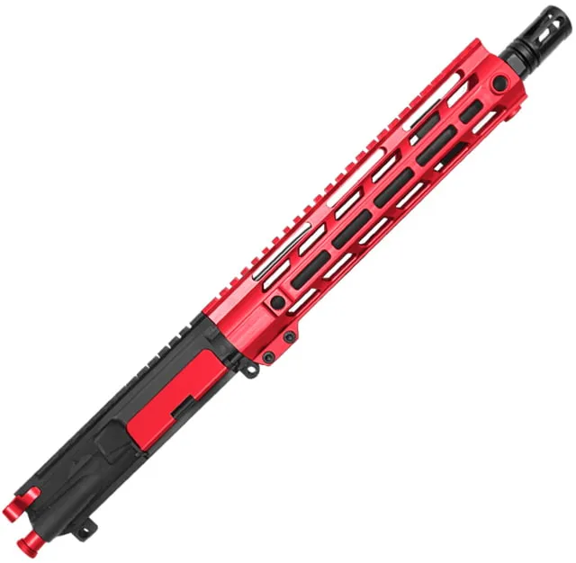 XTS Complete Upper Receiver w/o BCG AR-15 300 BO 19.5in 10.5in Pistol 1-8 Twist 5/8x24 Thread M-LOK Bird Cage Black Nitride Finish Red