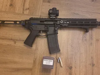 .50 Beowulf 10.5-inch Bufferless Pistol on a Geissele Lower