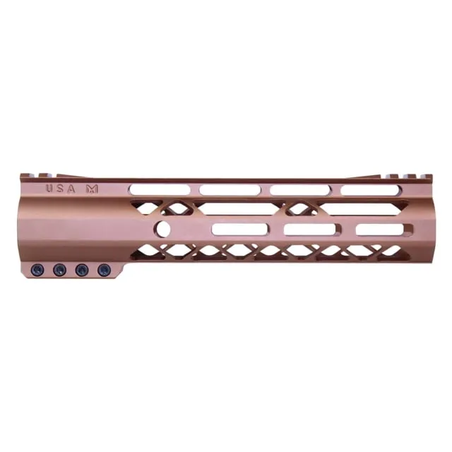 Guntec USA AIR-LOK Series M-LOK Compression Gen 2 Free Floating Handguard w/Monolithic Top Rail 9in Bronze