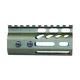 Guntec USA Ultra Lightweight Thin M-LOK System Free Floating Handguard w/Monolithic Top Rail 4in Green