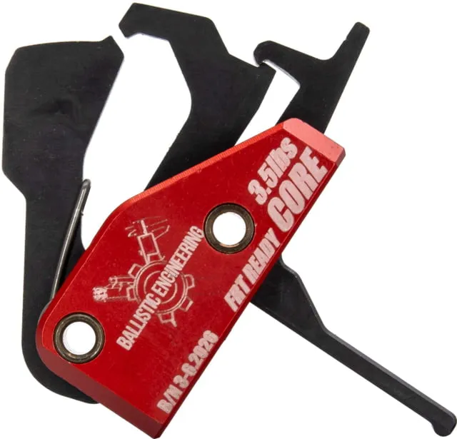 Ballistic Engineering Core Forced Reset Rifle Trigger Compatible Straight 3.5lb Red