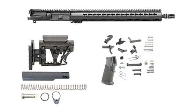Lightweight Kit Minus Lower Receiver w/ Col. Stock 5.56mm 26in 16in Light Weight Carbine 1x9 1/2x28Picatinny Key MOD A2 Flash Hider Anodized Man.