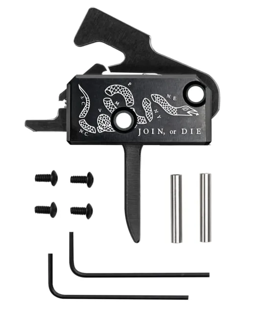 RISE Armament AR-15/AR-10 RA-140 Join or Die Special-Edition Super Sporting Trigger Flat