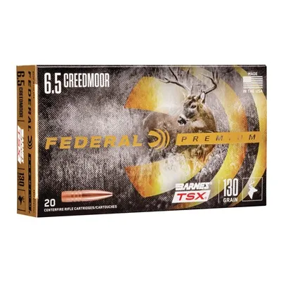 Premium 6.5mm Creedmoor 130gr Barnes TSX SCHP 20/Box