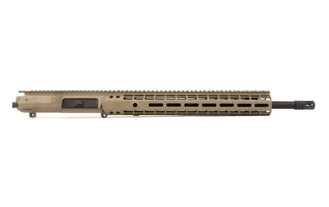 Aero Precision M5E1 Complete Upper Reciever .308 18in Rifle Barrel 1-10 Twist 5/8x24 Thread Free-Float Handguard CMV Cerakote FDE