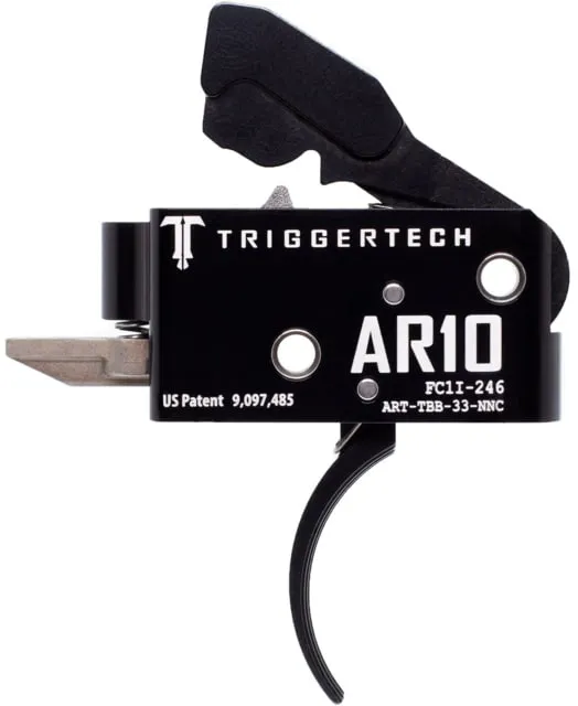 Triggertech Competitive Trigger AR-10 Curved Fixed 3.5lb Pull Anodized Black