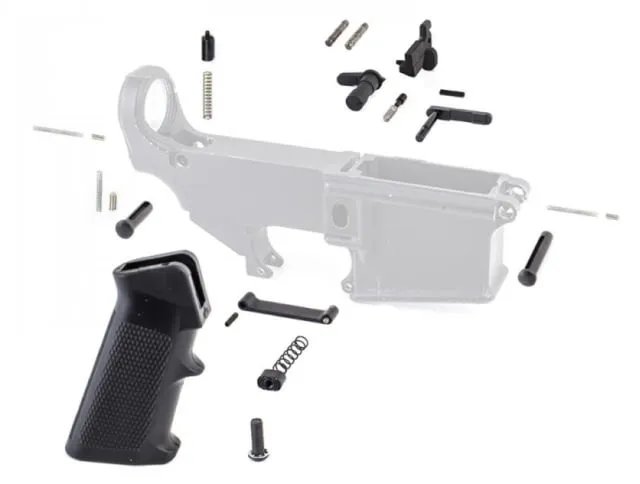 Tiger Rock AR-15 Lower Parts Kit w/ NO Trigger Hammer and Springs Black