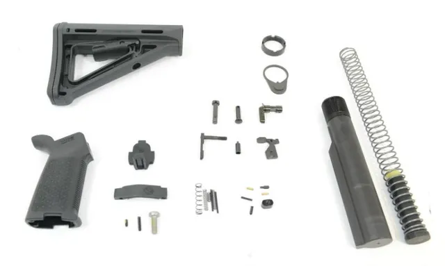 PSA AR15 MOE Lower Build Kit without Fire Control Group, Black - 7793002
