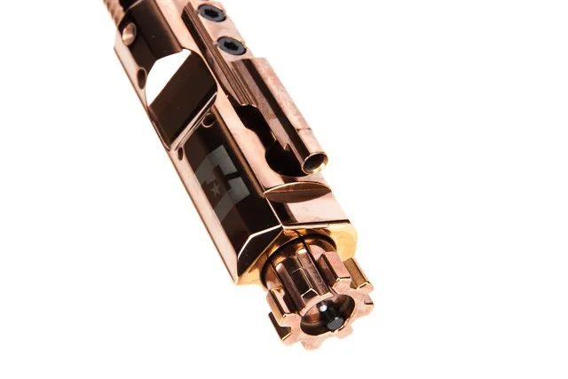 F-1 Firearms 7.62 DuraBolt full auto AR10 bolt carrier groups Rose Gold (TiCrN)