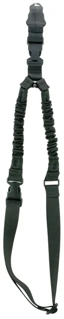 Aim Sports 1-Point Bungee Adjustable Heavy-Duty Sling w/ Steel Clip, Black