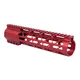 Guntec USA 9in .308 Caliber AIR-LOK Series M-LOK Compression Free Floating Handguard With Monolithic Top Rail Anodized Red