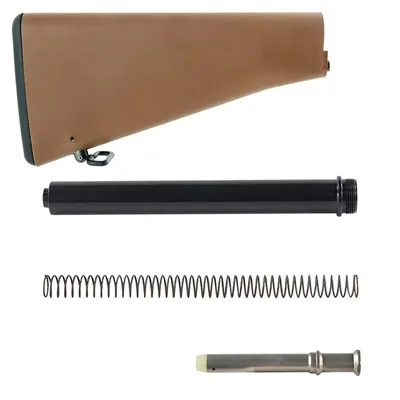 M16A1 Retro Brn-16a1 Buttstock & Buffer Tube Assembly, Brown