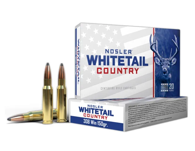 Nosler Whitetail Country .308 WIN 150 Grain SB Ammo, 20Rds