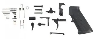 Guntec USA AR-15 Complete Lower Parts Kit w/A2 Pistol Grip Black