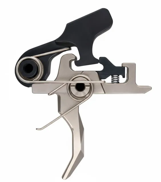 Rise Armament OPMOD HEX-C 2-Stage Trigger Curved 4.5 lb Black/Silver