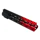 Tiger Rock AR-15 Angle Cut Clamp On M-LOK 10in Handguard Black Base Cerakote Gradient Red Medium