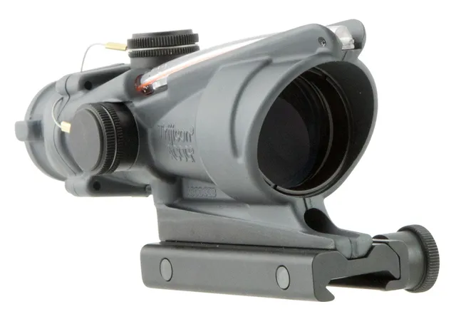 Trijicon ACOG 4x32mm Dual Illuminated Red 5.56/.223 BDC Chevron Rifle Scope, Sniper Gray