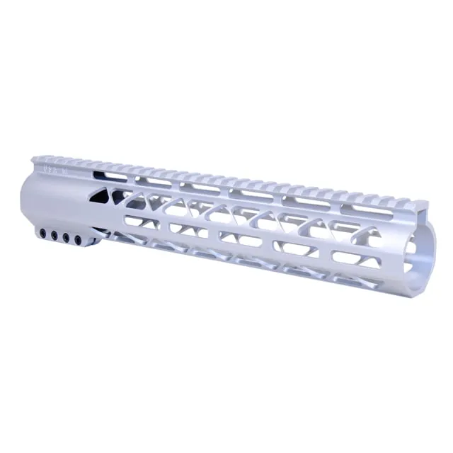 Guntec USA 12in AIR-LOK Series M-LOK Compression Free Floating Handguard With Monolithic Top Rail .308 Cal Anodized Clear