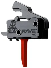 RISE Armament Rave 140 Drop-In Trigger w/ Anti Walk Pins Flat 3.5lb Pull Weight Black/Red